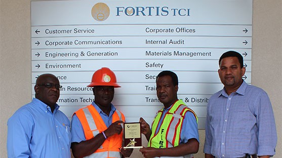 FortisTCI Wins CARILEC's "Best Performance in Safety" Award