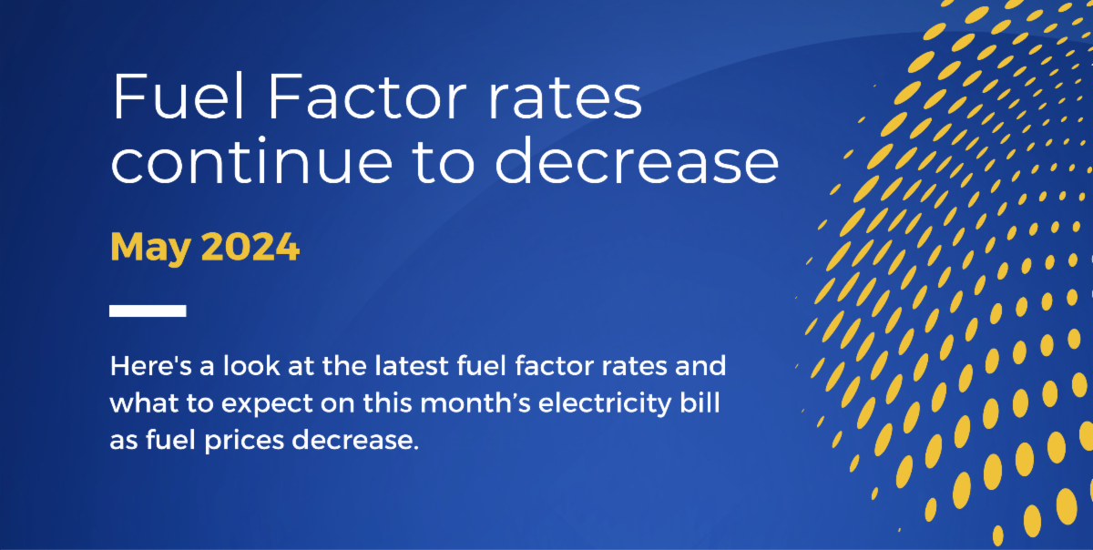 Fuel Factor Rates Continue To Decrease: May 2024