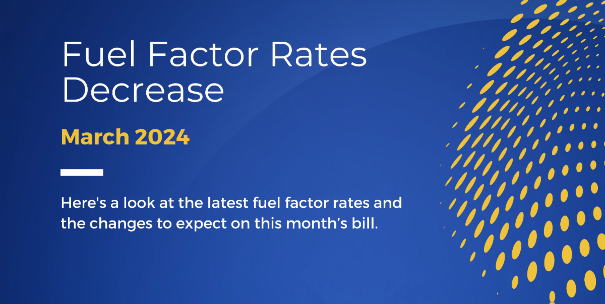 Fuel Factor Rates Decrease: March 2024