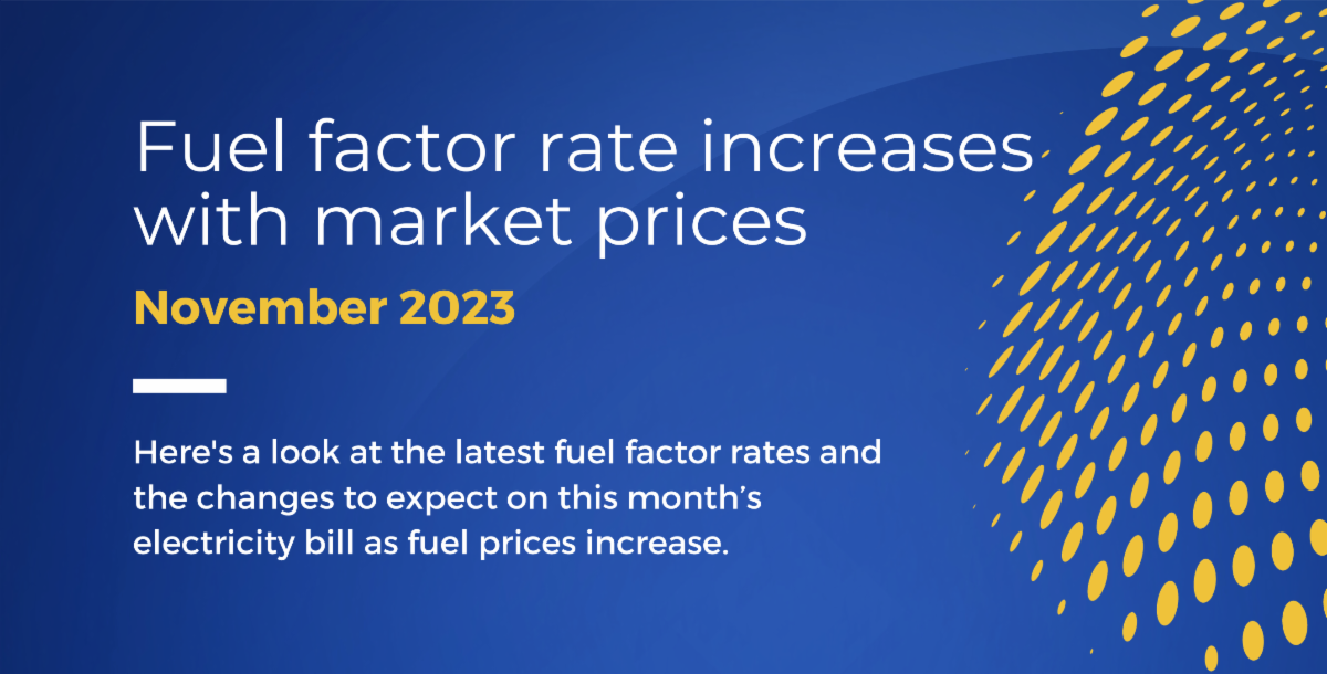 Fuel Factor Rates Increase with Market Prices: November 2023